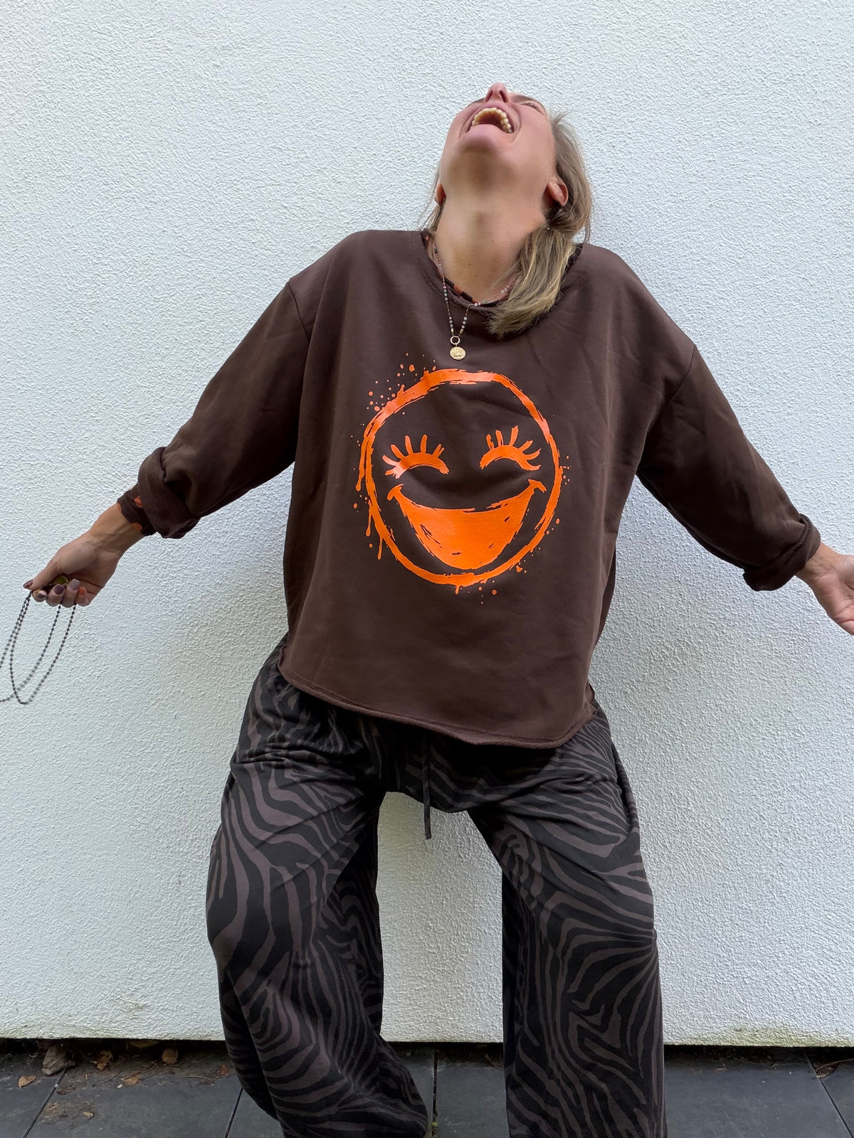 Sweatshirt Sweater Smiley Smiline