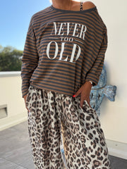 Lieblingsshirt Streifen Crop Never too old