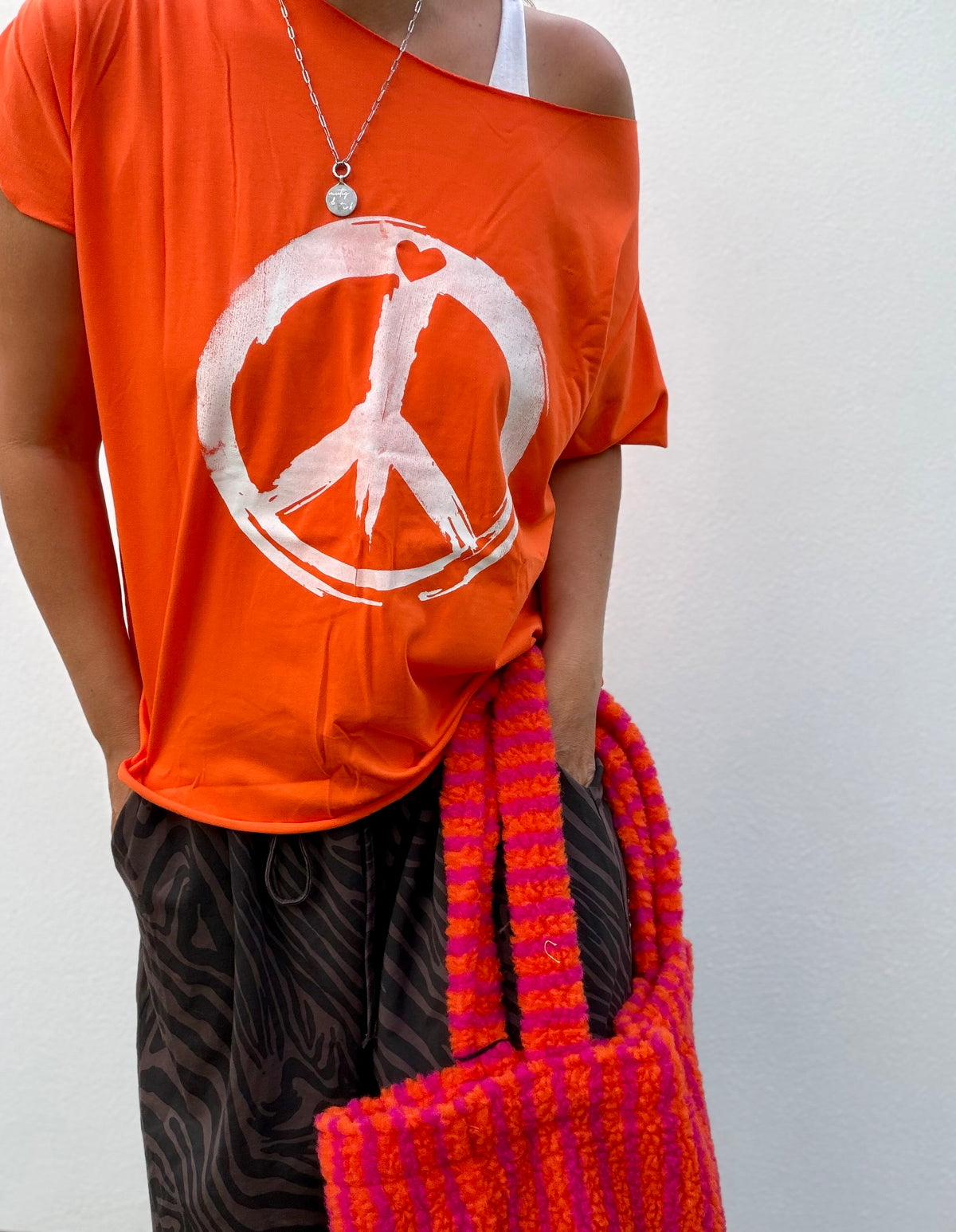 Teddy Tasche pink/orange