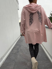 Cardigan Hoodie Flügel, 3 Farben