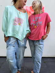 T-Shirt let them, taupe oder coral