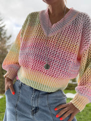 Strickpullover Pastell kurz