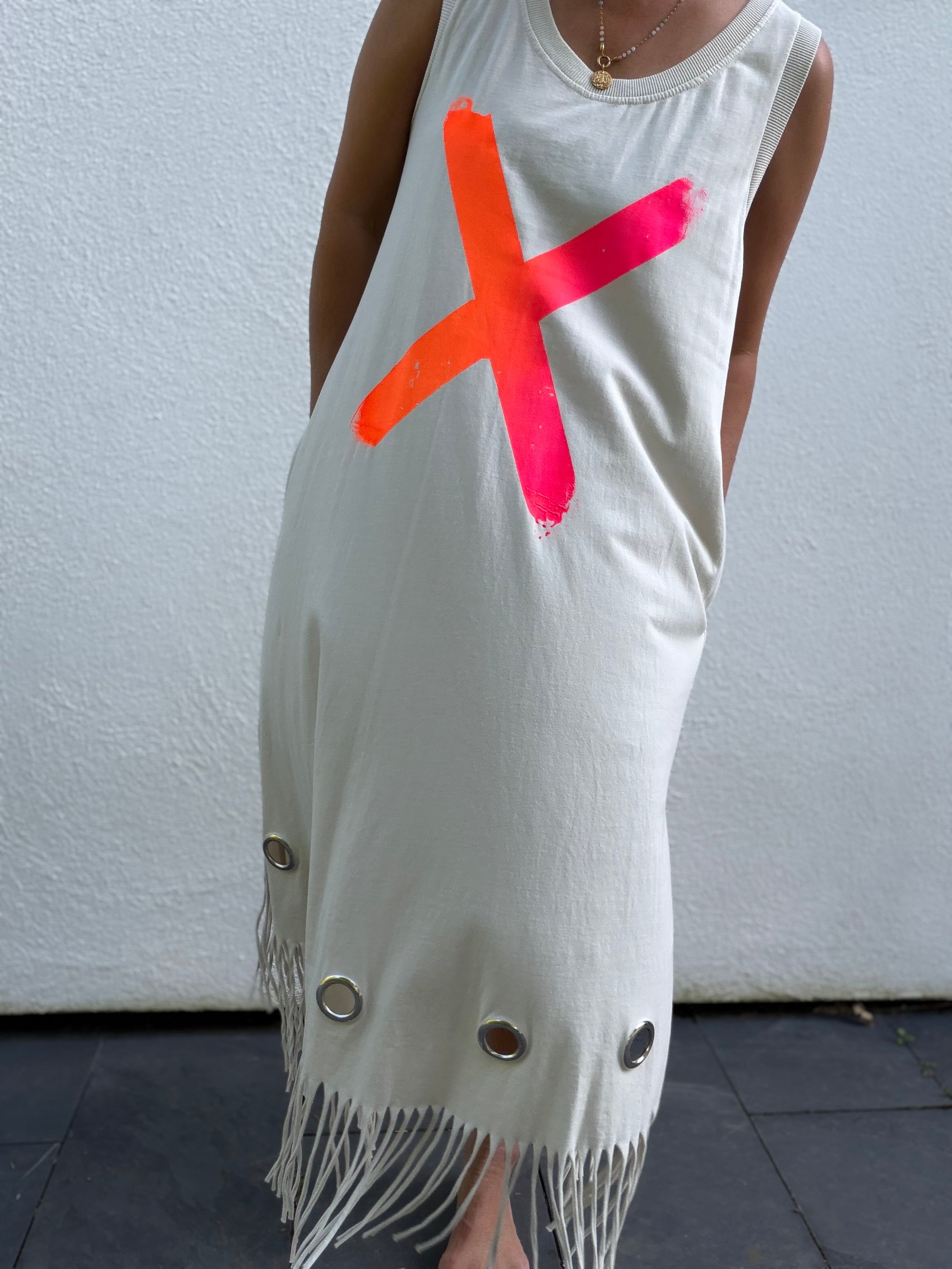 Kleid X mit Fransen