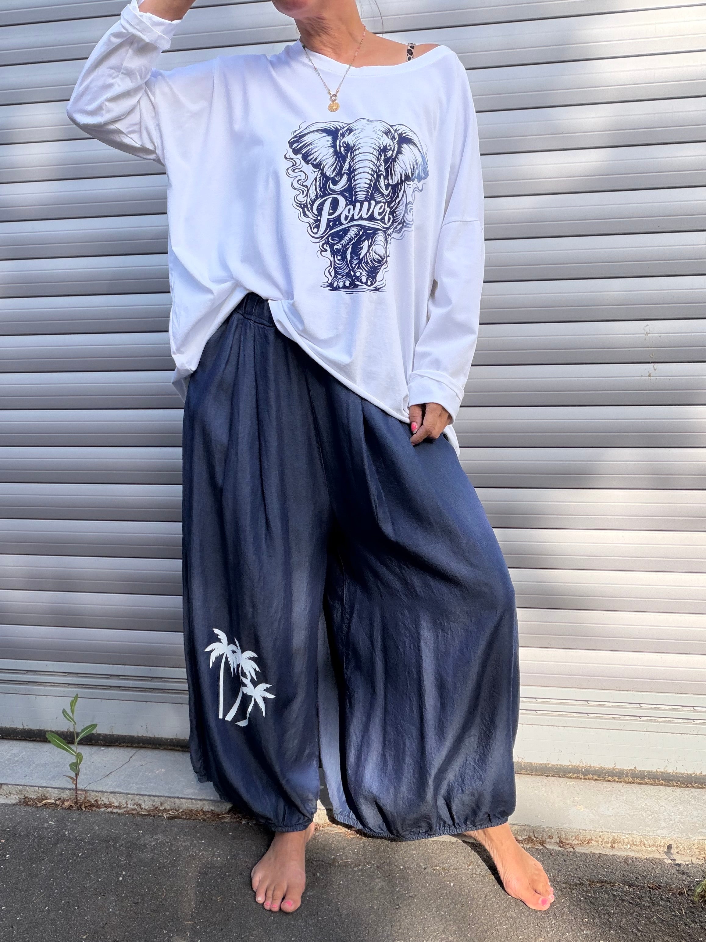 Jeans Hosenrock Palme