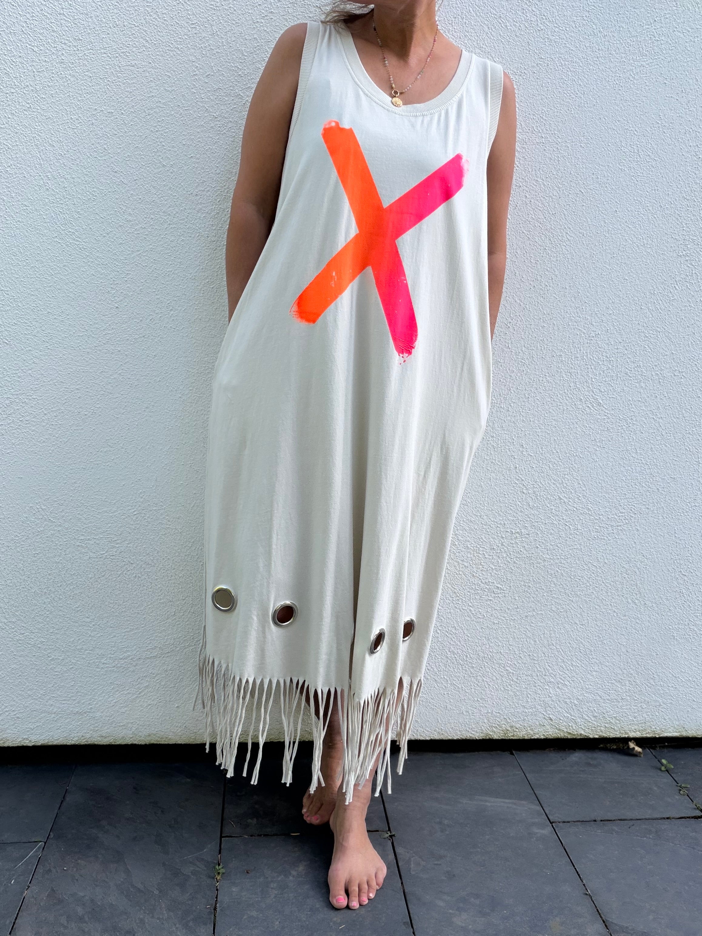 Kleid X mit Fransen