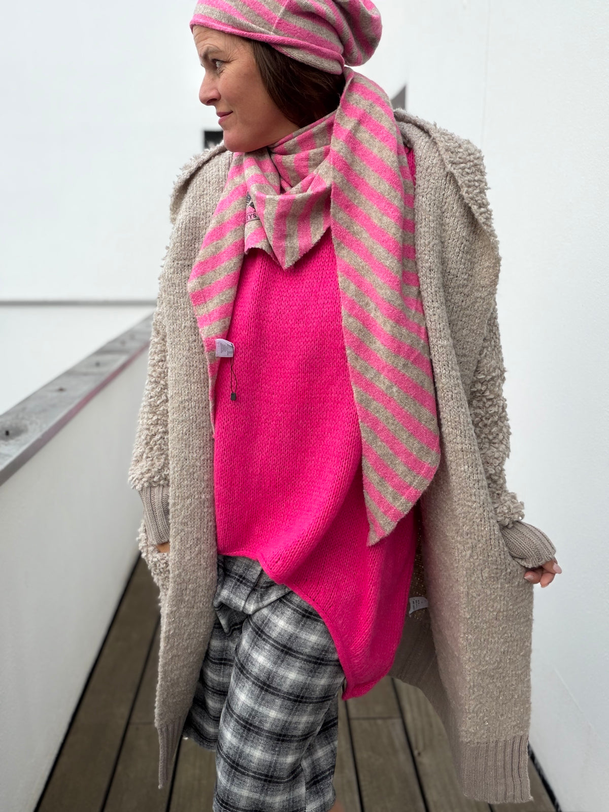 Strickpullover Oversize pink