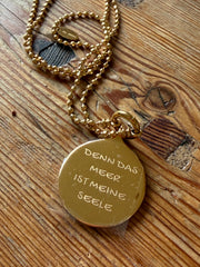 Kette Denn das Meer ist meine Seele gold
