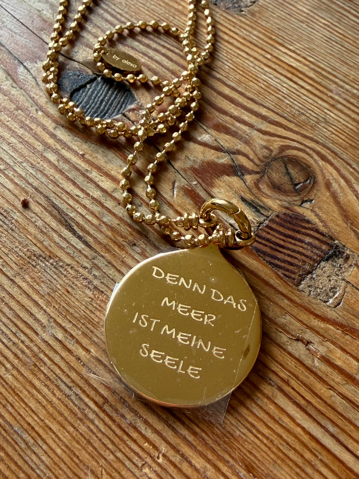 Kette Denn das Meer ist meine Seele gold