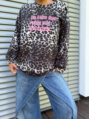 Oversize Leo Sweatshirt da kann man ruhig mal klatschen