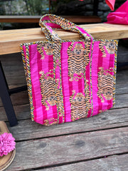 Strandtasche Shopper pink tiger