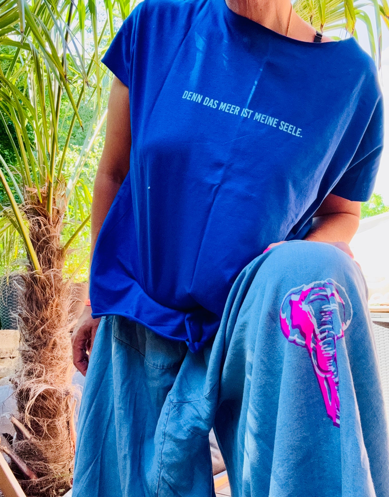 Pink elephant rock pant Hosenrock