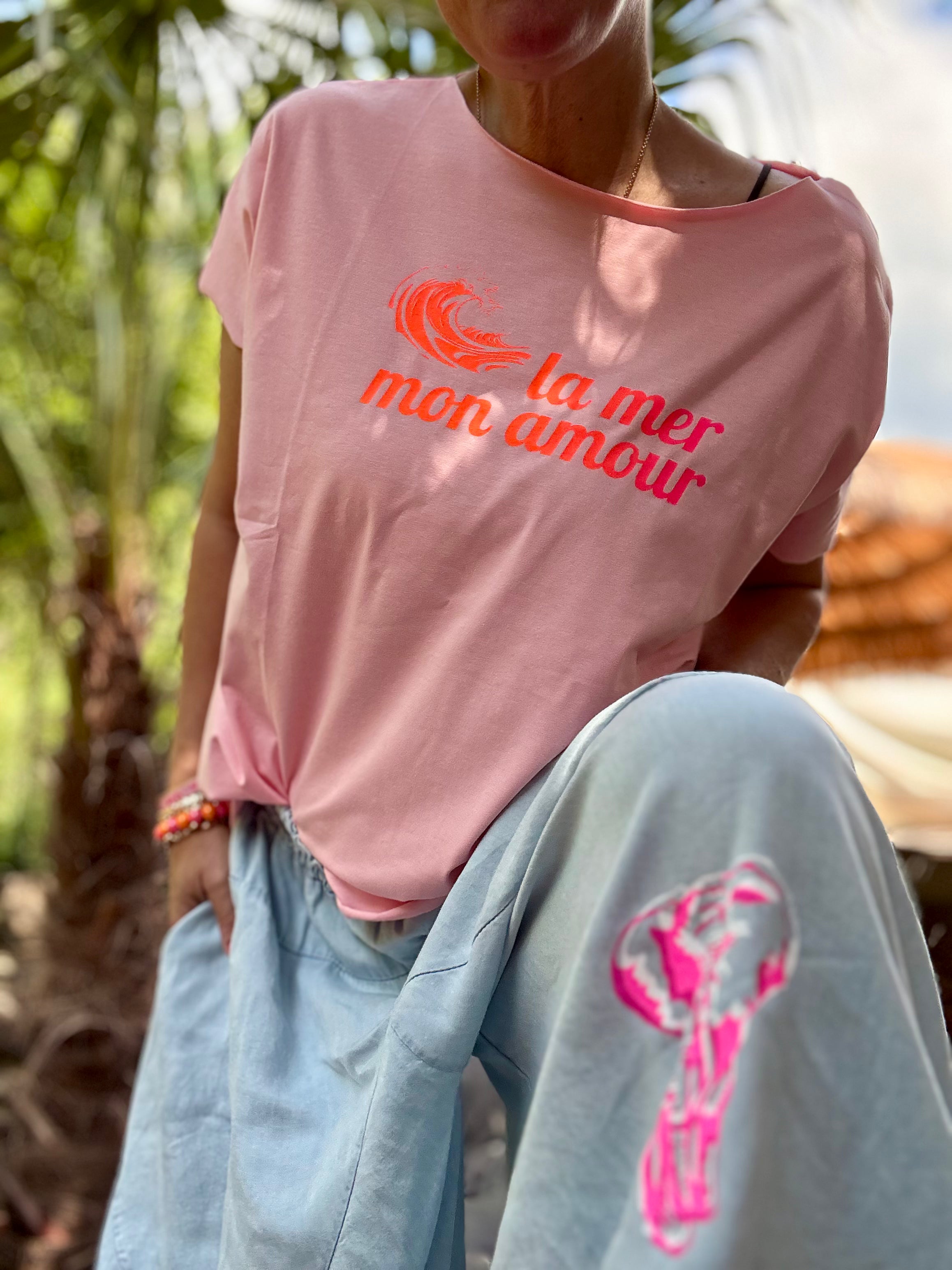 T-Shirt la mer mom amour