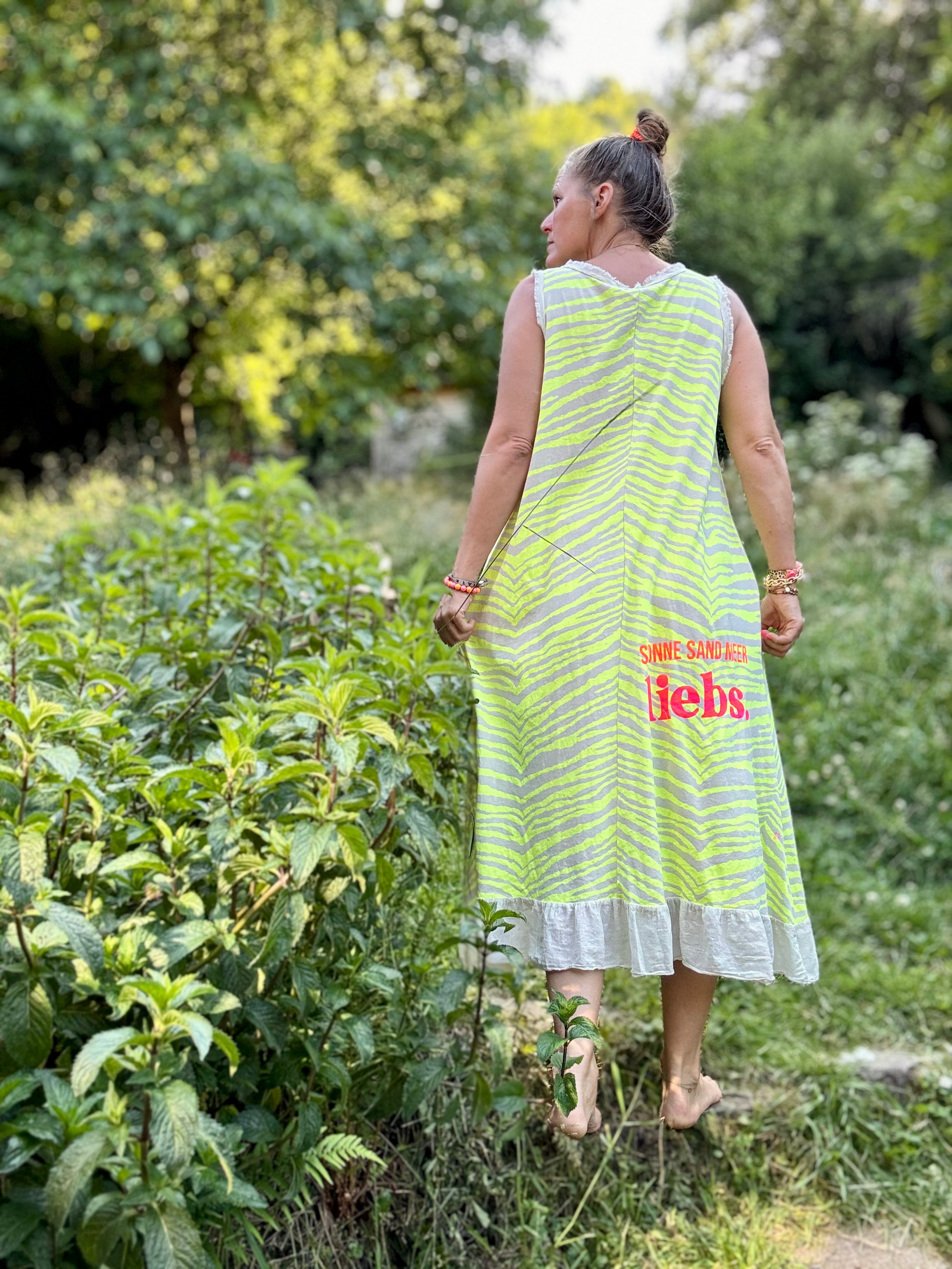 Onesize Kleid Zebra Sonne Sand Meer Liebs.