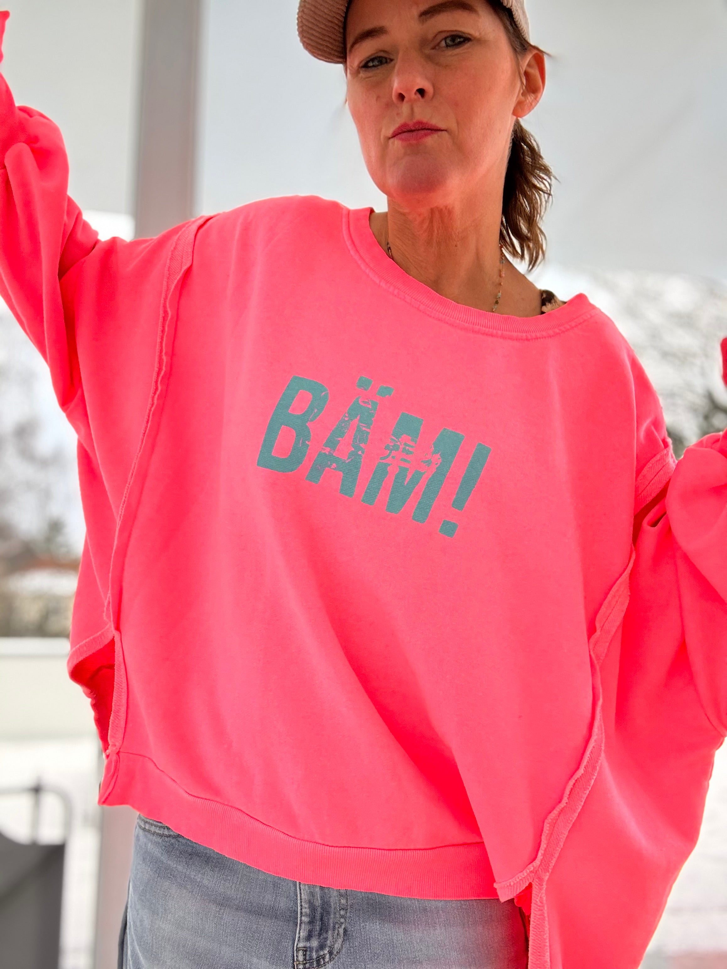 Lieblings Oversize Sweatshirt BÄM NEON