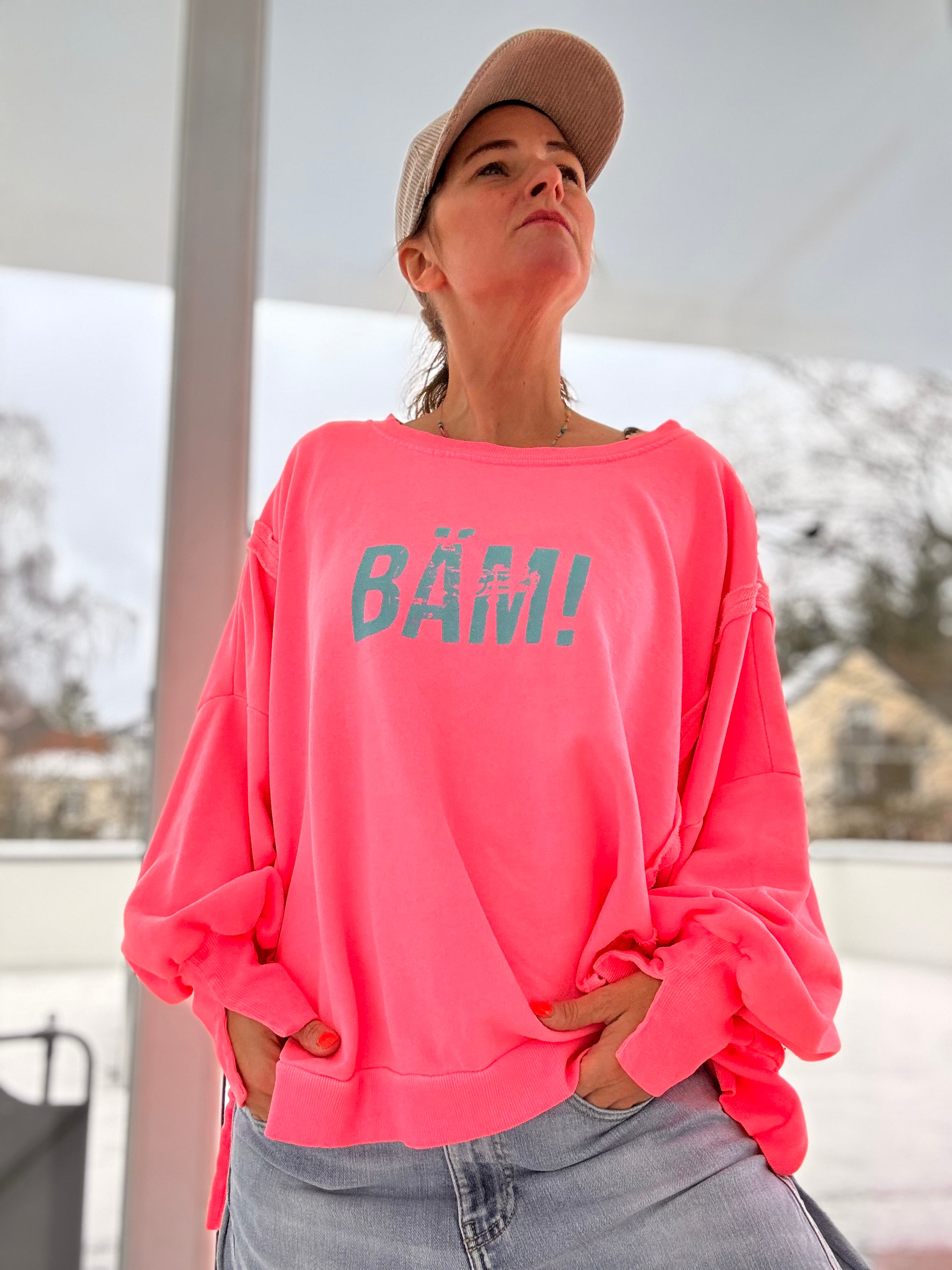Lieblings Oversize Sweatshirt BÄM NEON