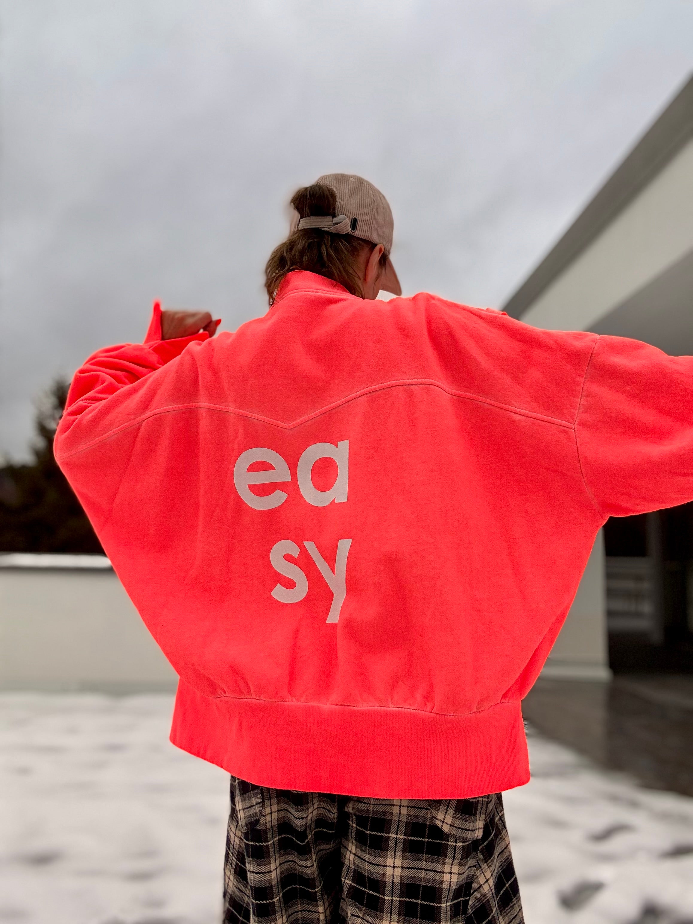 NEON Oversize Sweatjacke easy