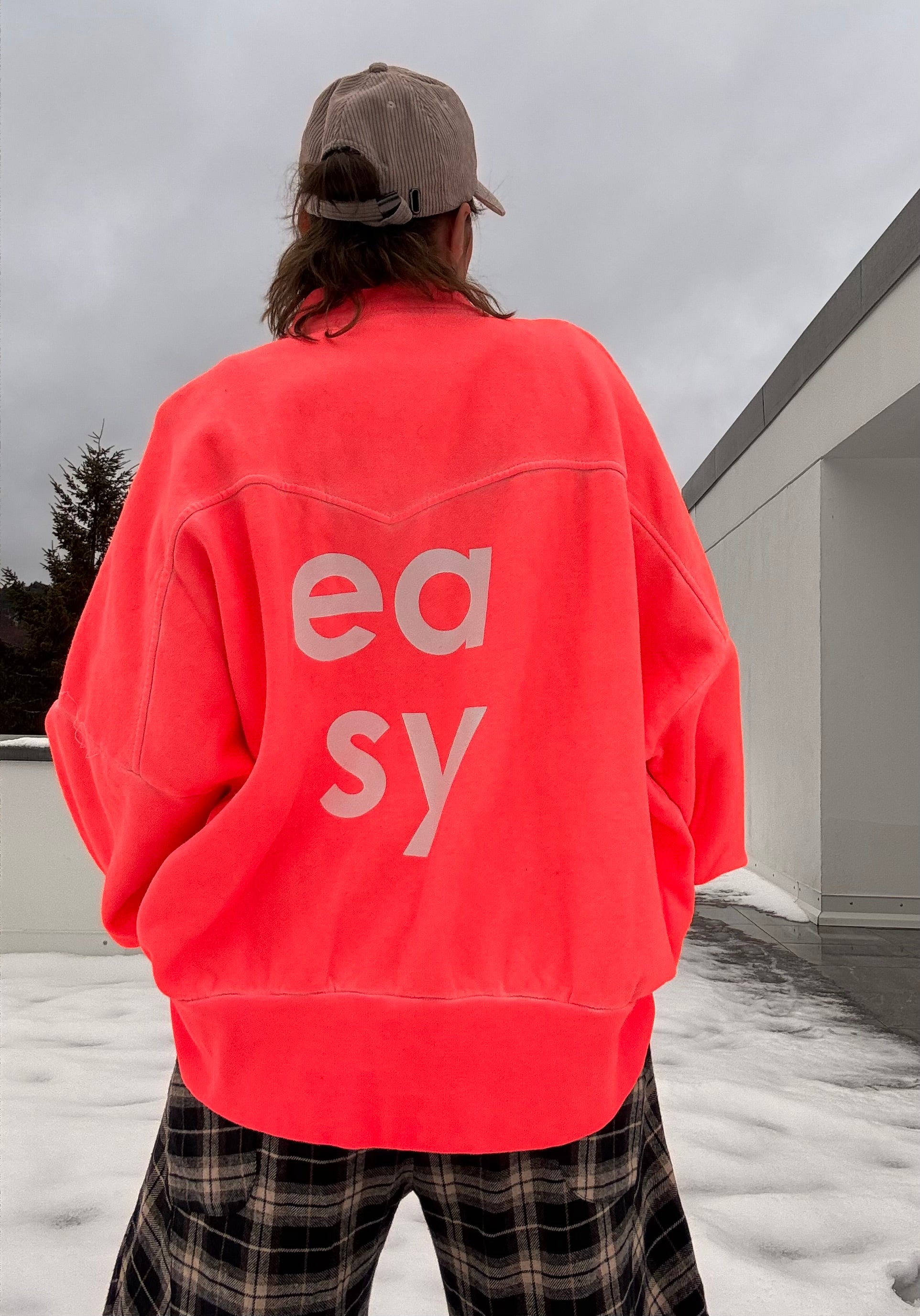 NEON Oversize Sweatjacke easy