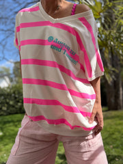 Oversize Streifenshirt Augen zu und tanzen