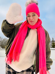 Schal neon pink oder gelb