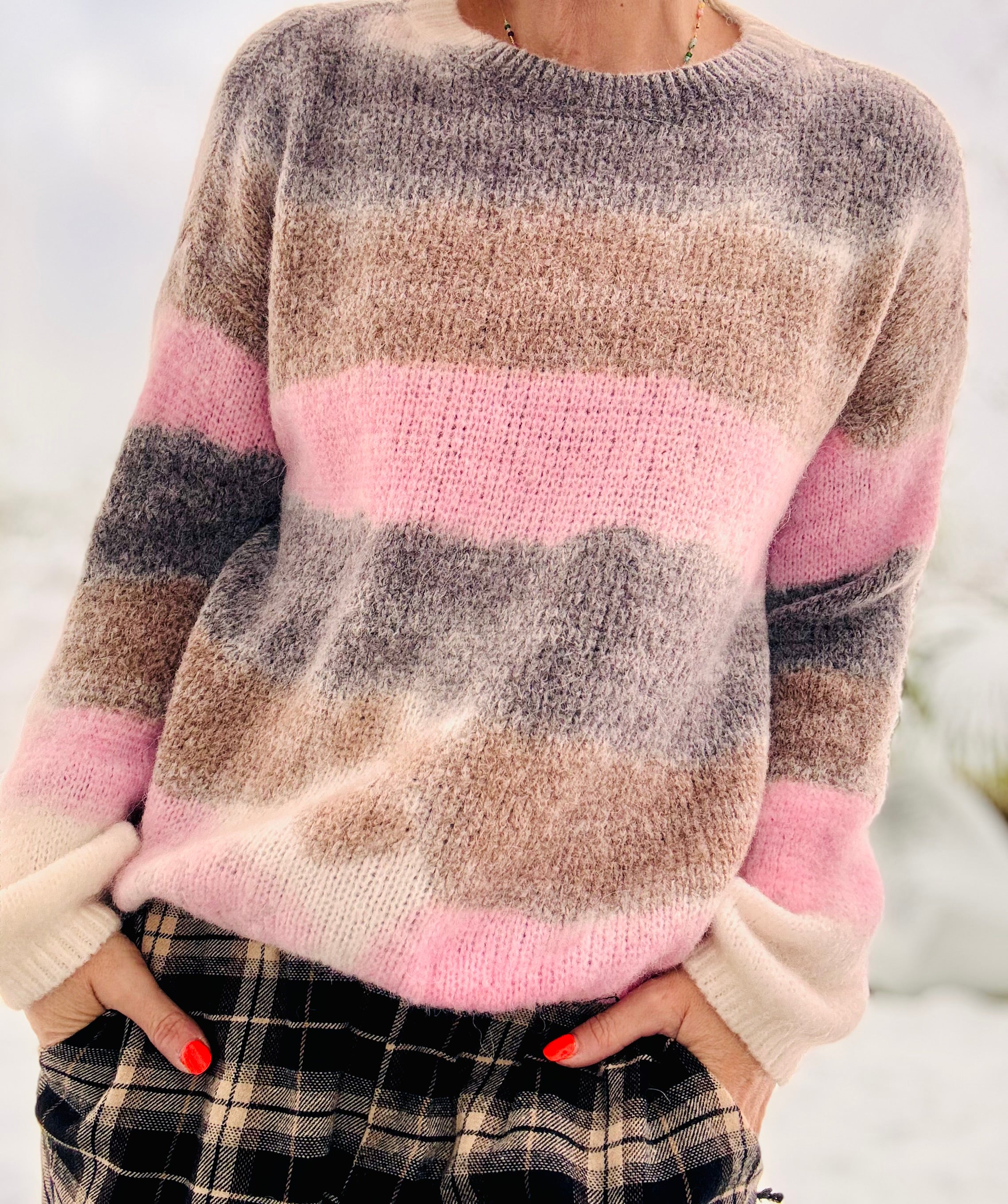 Strickpullover Alpaca Verlauf