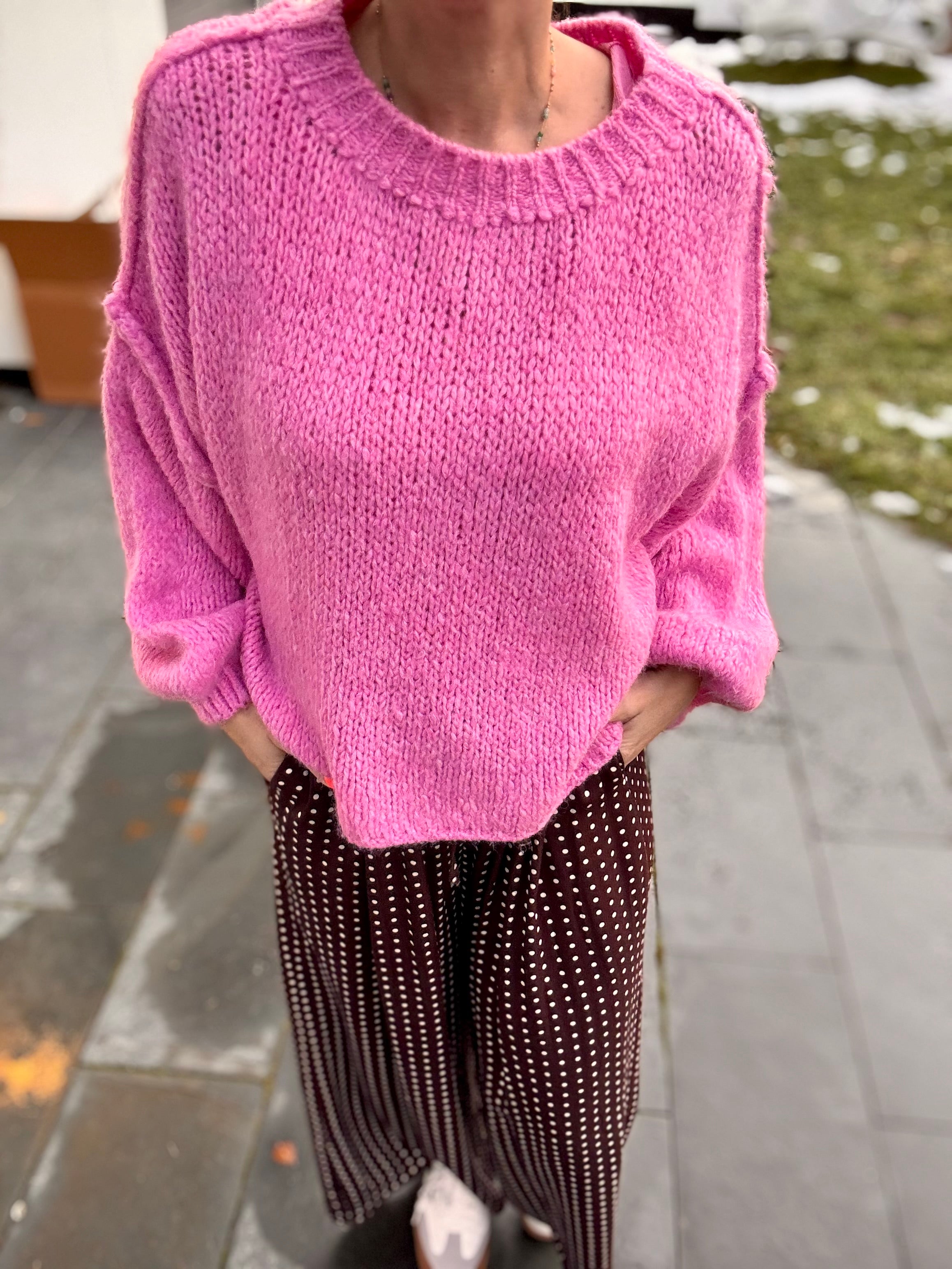 Schönster Strick Pullover dream rose