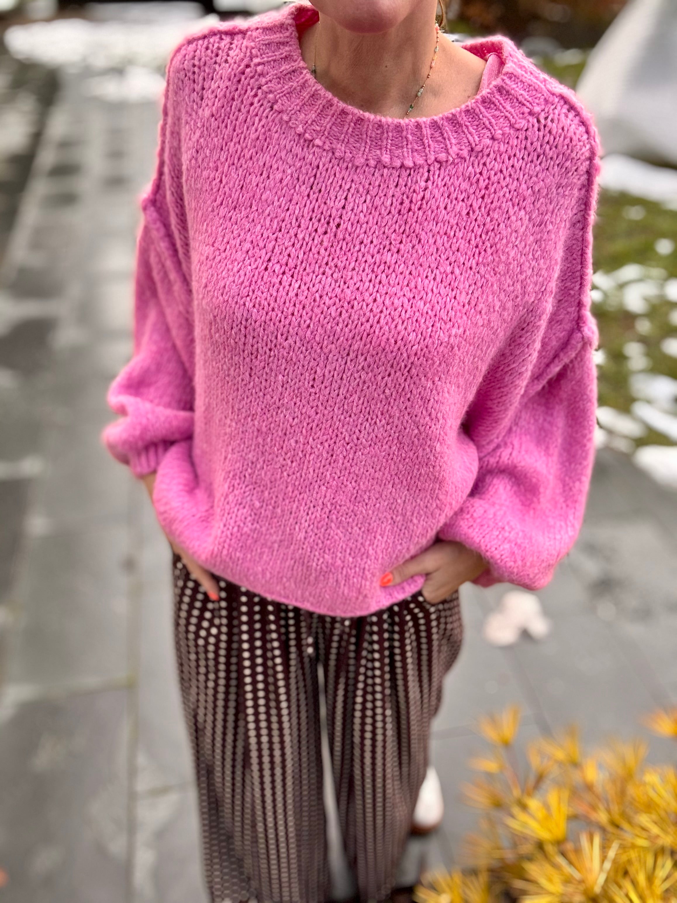 Schönster Strick Pullover dream rose