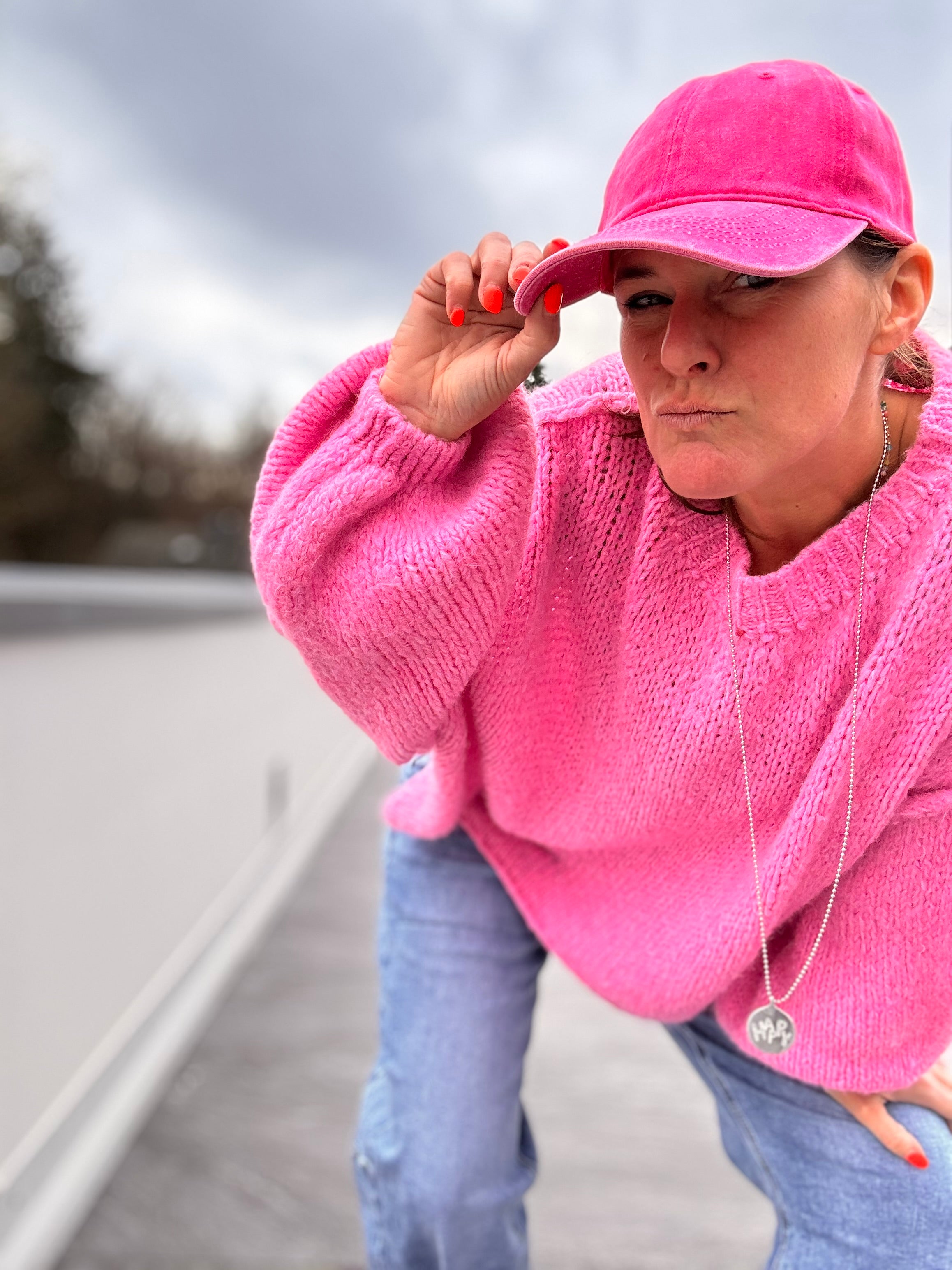 Schönster Strick Pullover dream rose