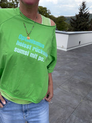 Oversize T-Shirt Optimismus heißt rückwärts SUMSI MIT PO