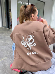 Kuschelige Oversize Sweatjacke Oktopus als ob