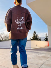 Kuschelige Oversize Sweatjacke Oktopus als ob