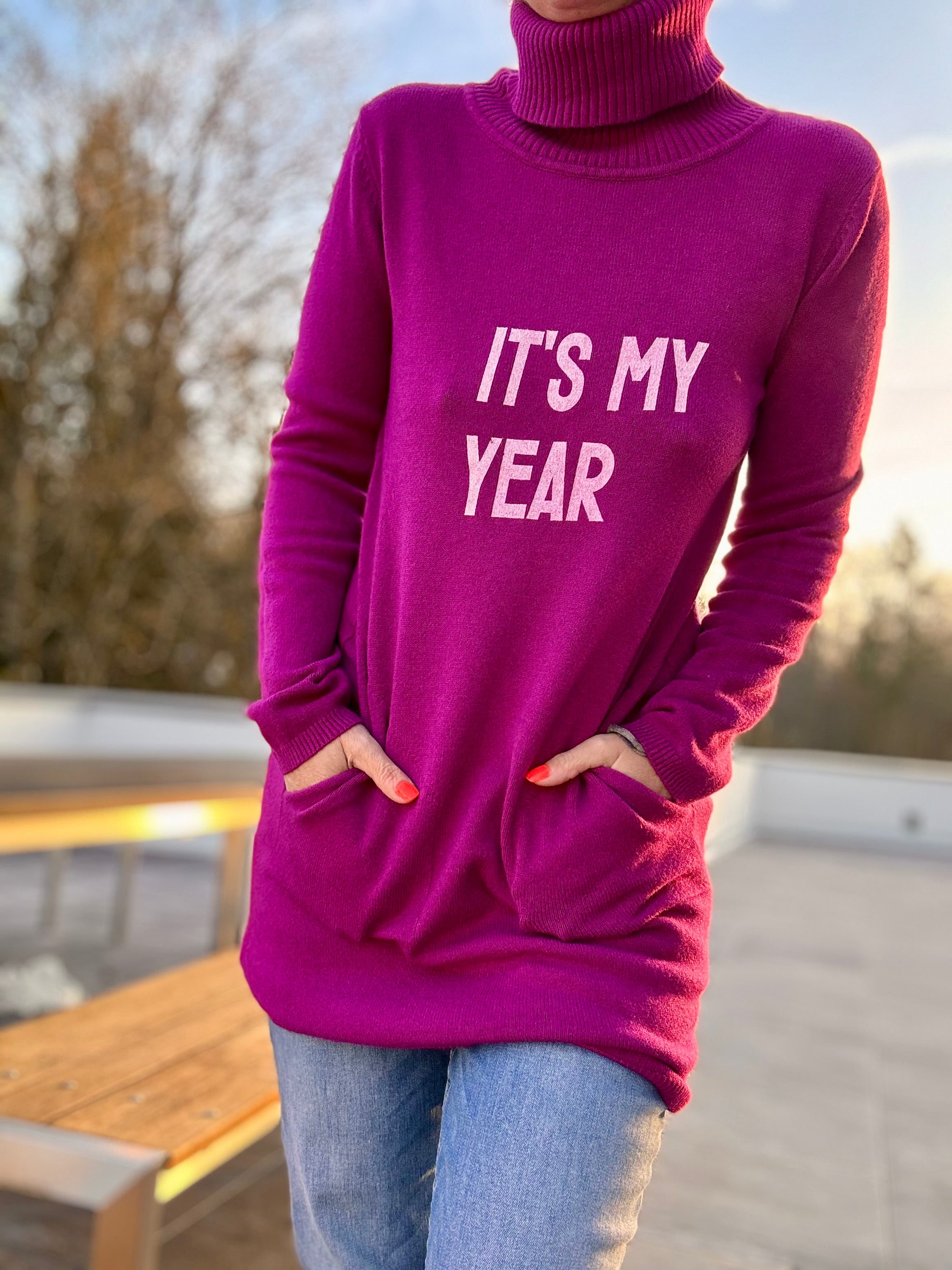 Kleid its my year Strickkleid Longpullover