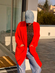 Neon Strick Cardigan orange oder gelb