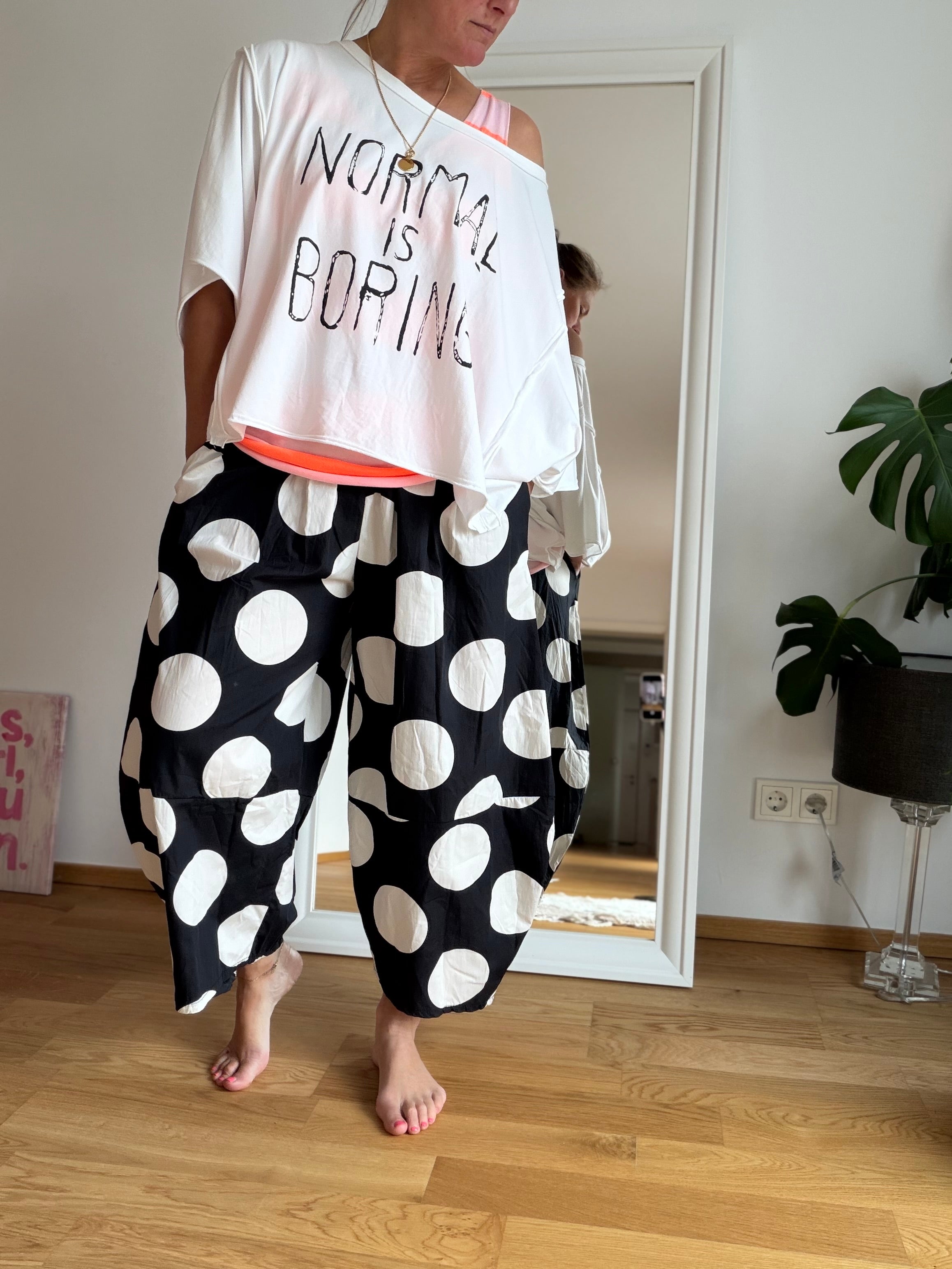 Summer Baggy Dots S/w Punkte