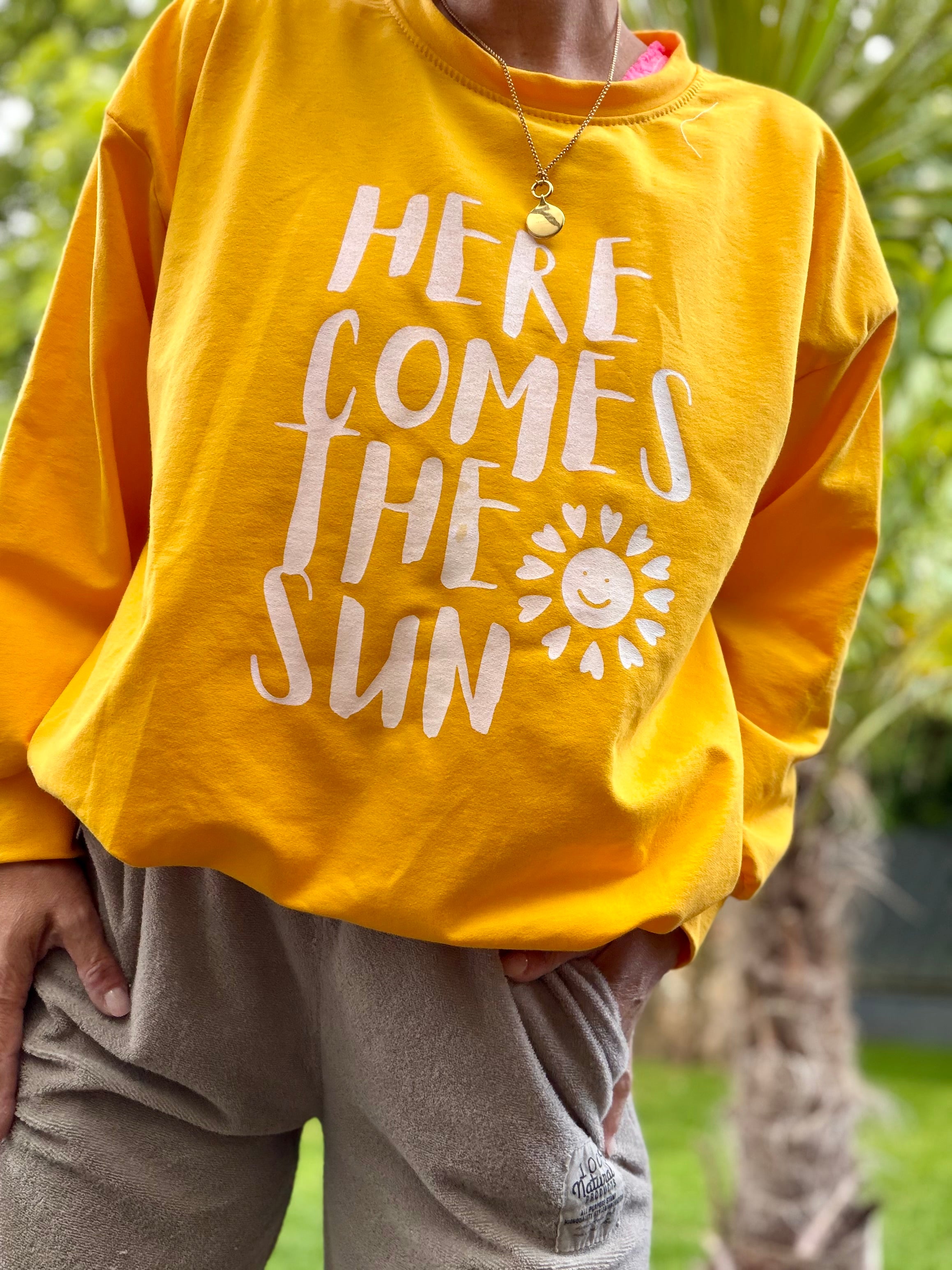 Lieblingsshirt Crop here comes the sun