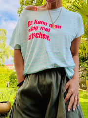 T-Shirt Da kann man ruhig mal klatschen Mint Stripes
