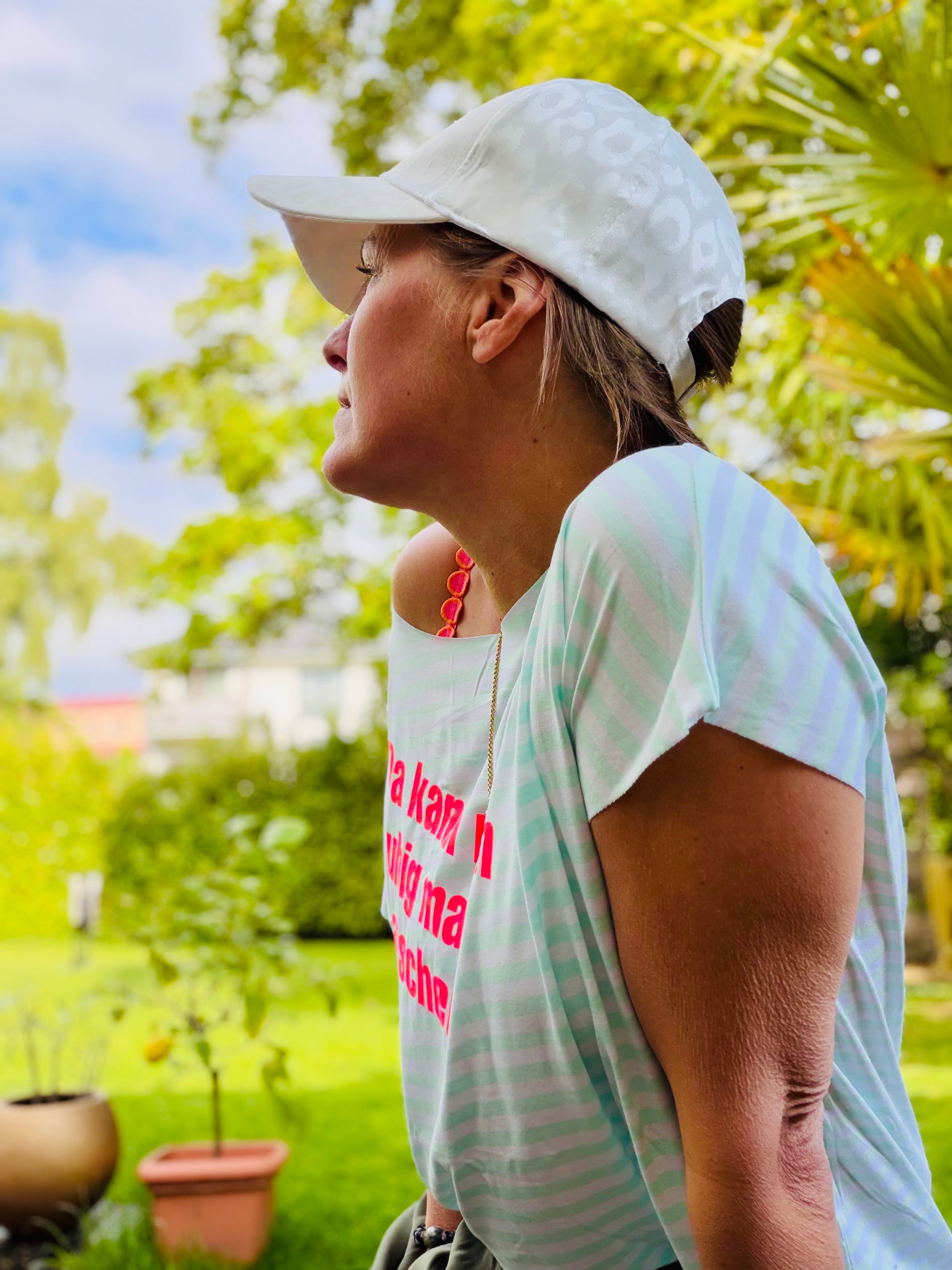 T-Shirt Da kann man ruhig mal klatschen Mint Stripes
