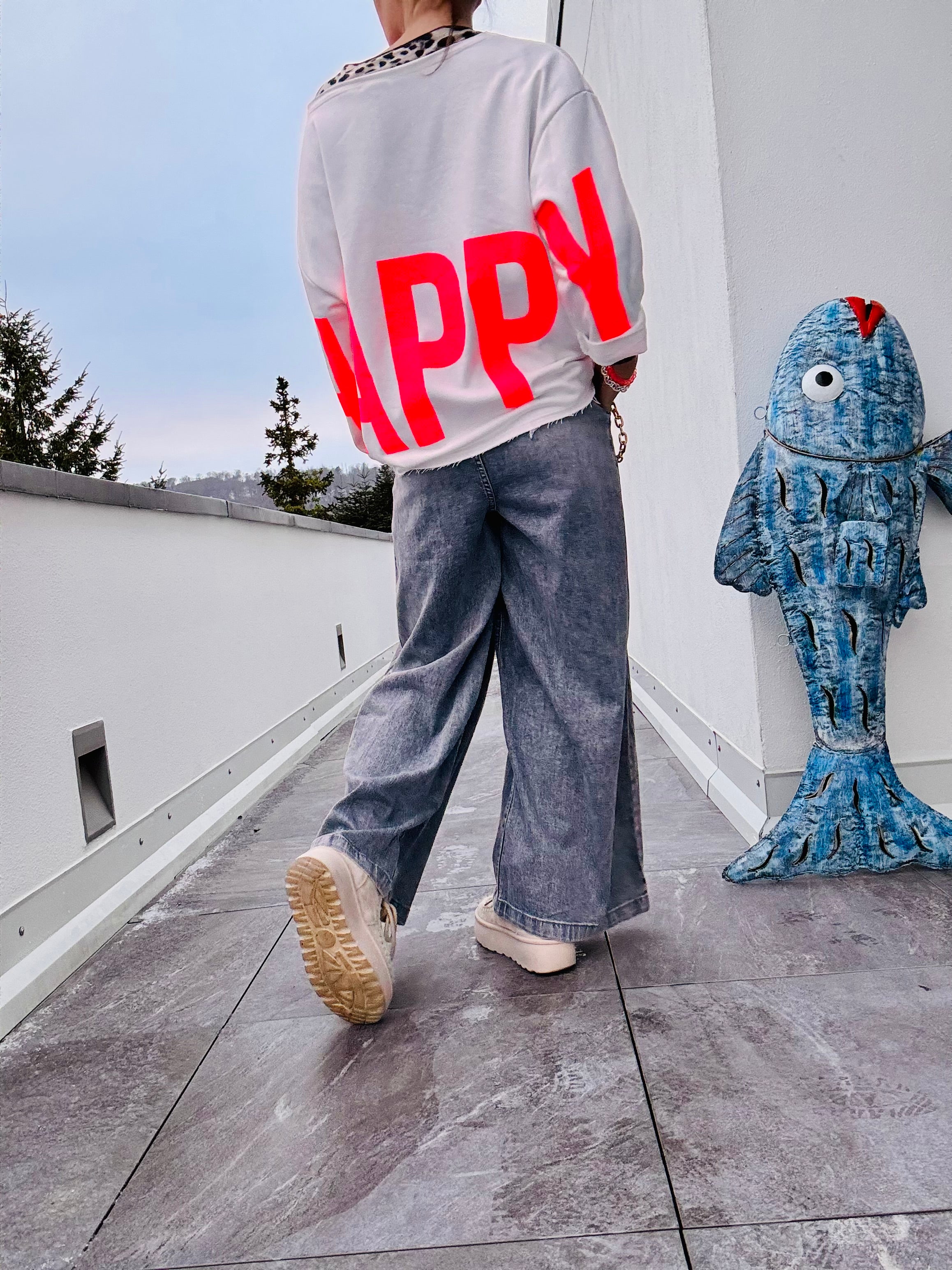 Sweatshirt Pullover HAPPY Happiness, 3 Farben