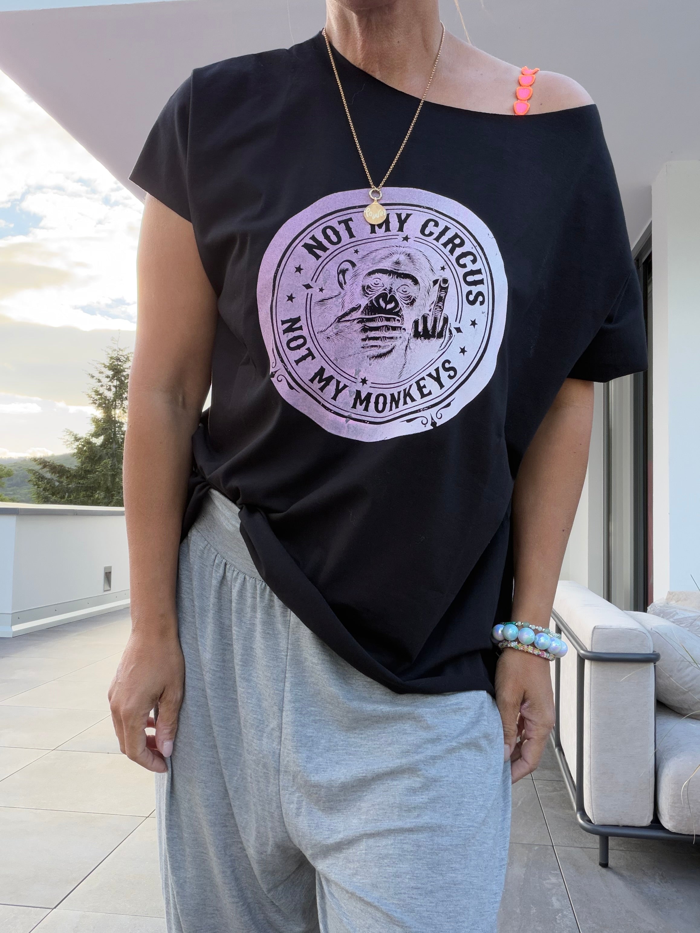 T-Shirt not my Circus not my Monkeys black