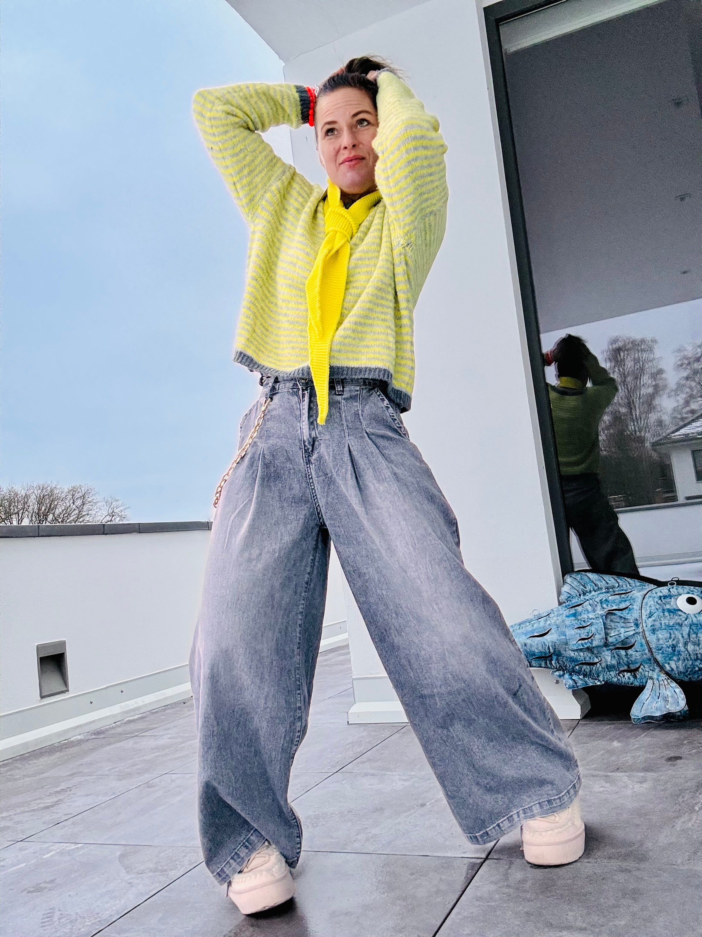 Strickpullover Streifen