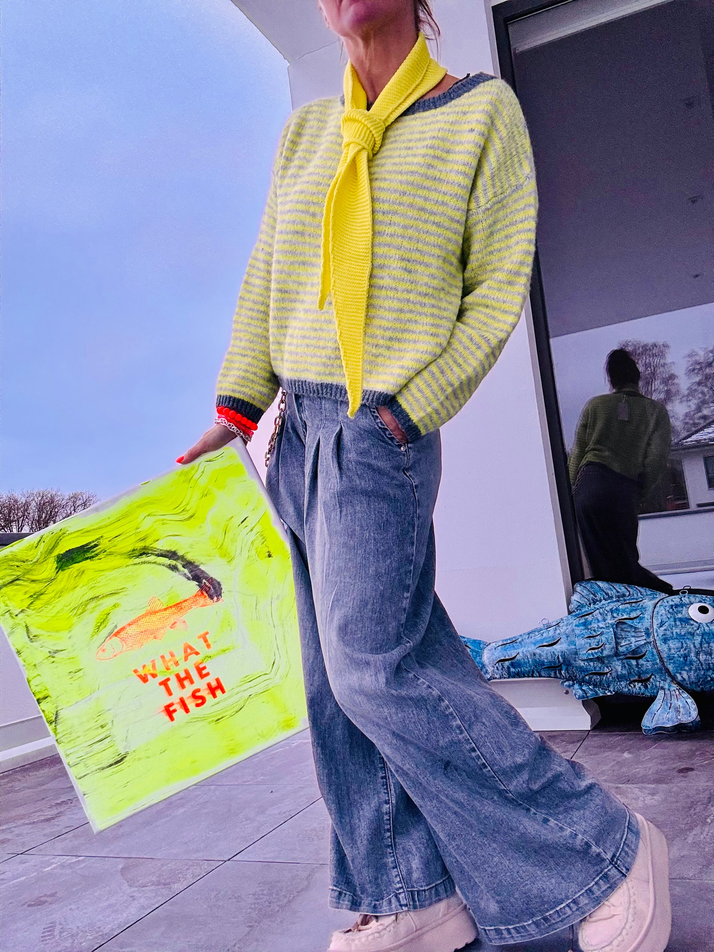 Strickpullover Streifen