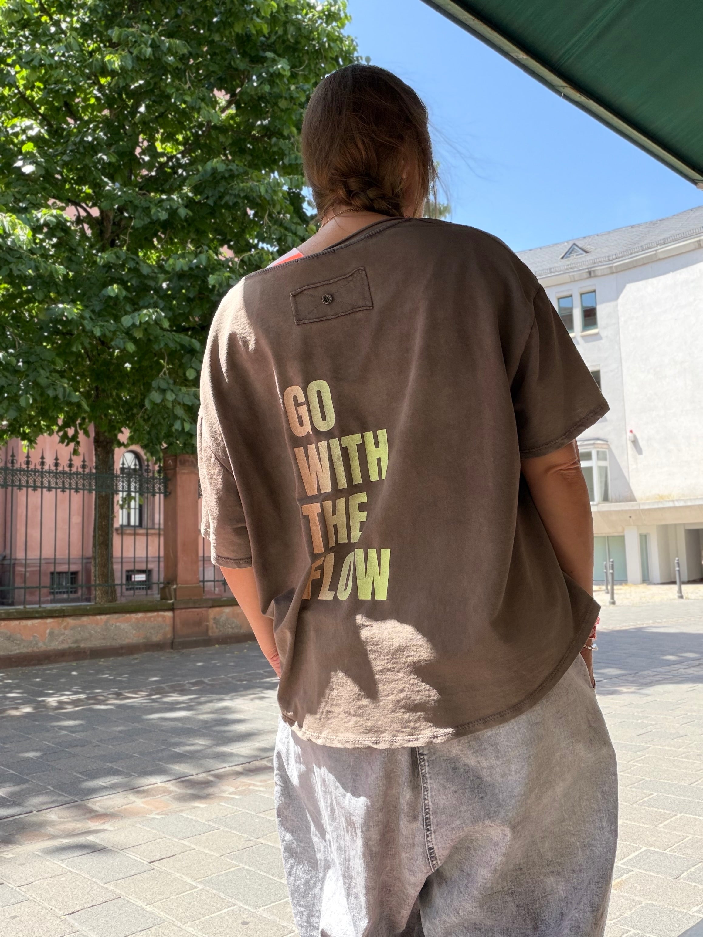 Crop T-Shirt Go with the flow