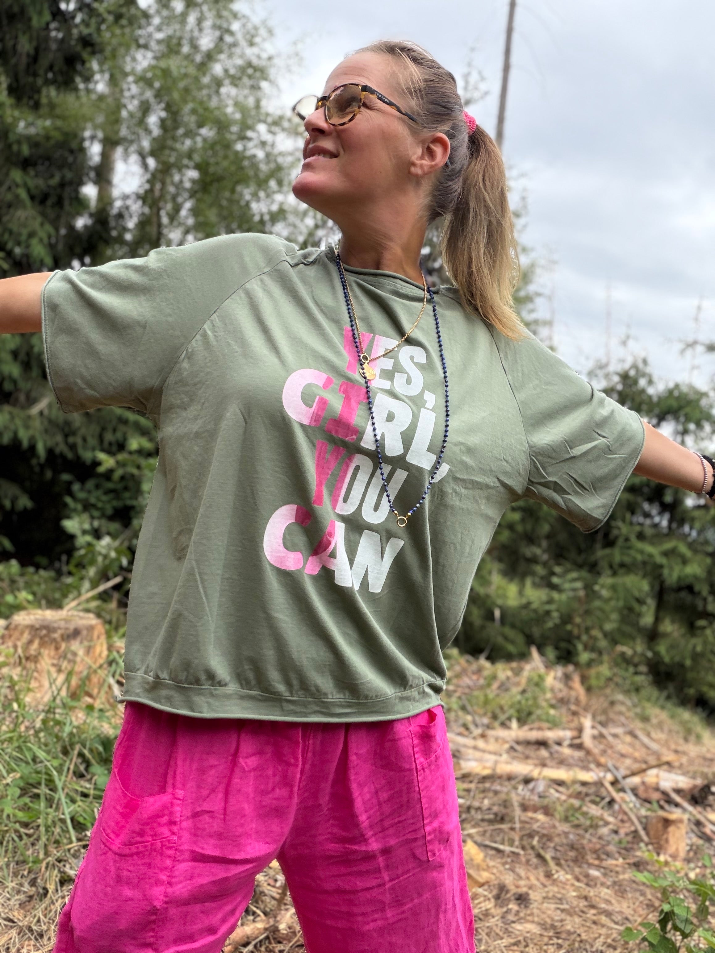 Oversize T-Shirt Yes Girl you can