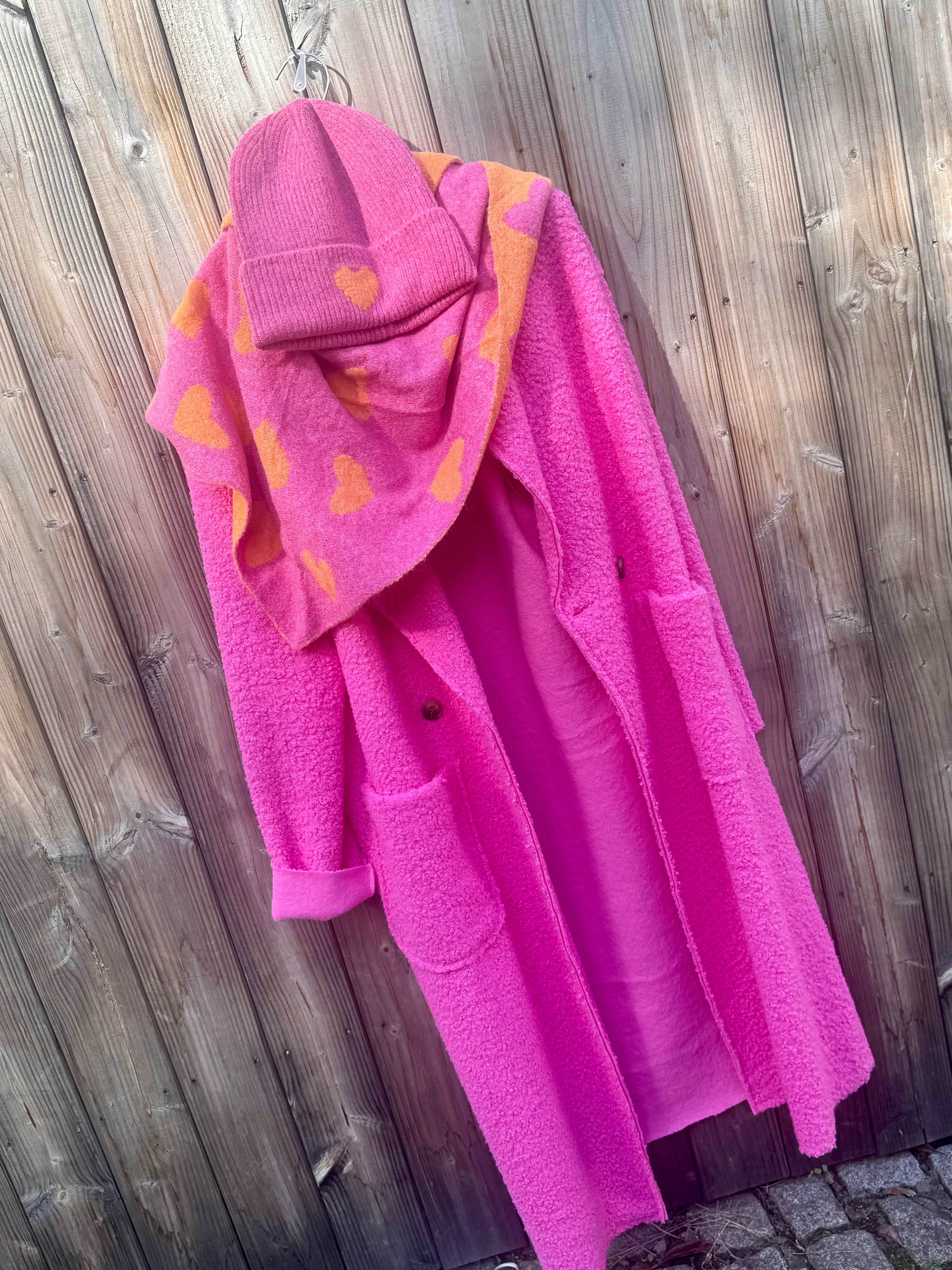 Mantel rosa bucle
