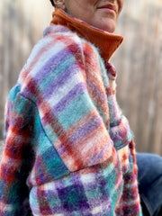 Caro Karo Hemd Jacke superflausch Oversize