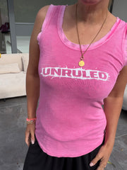 Top unruled, schwarz oder pink