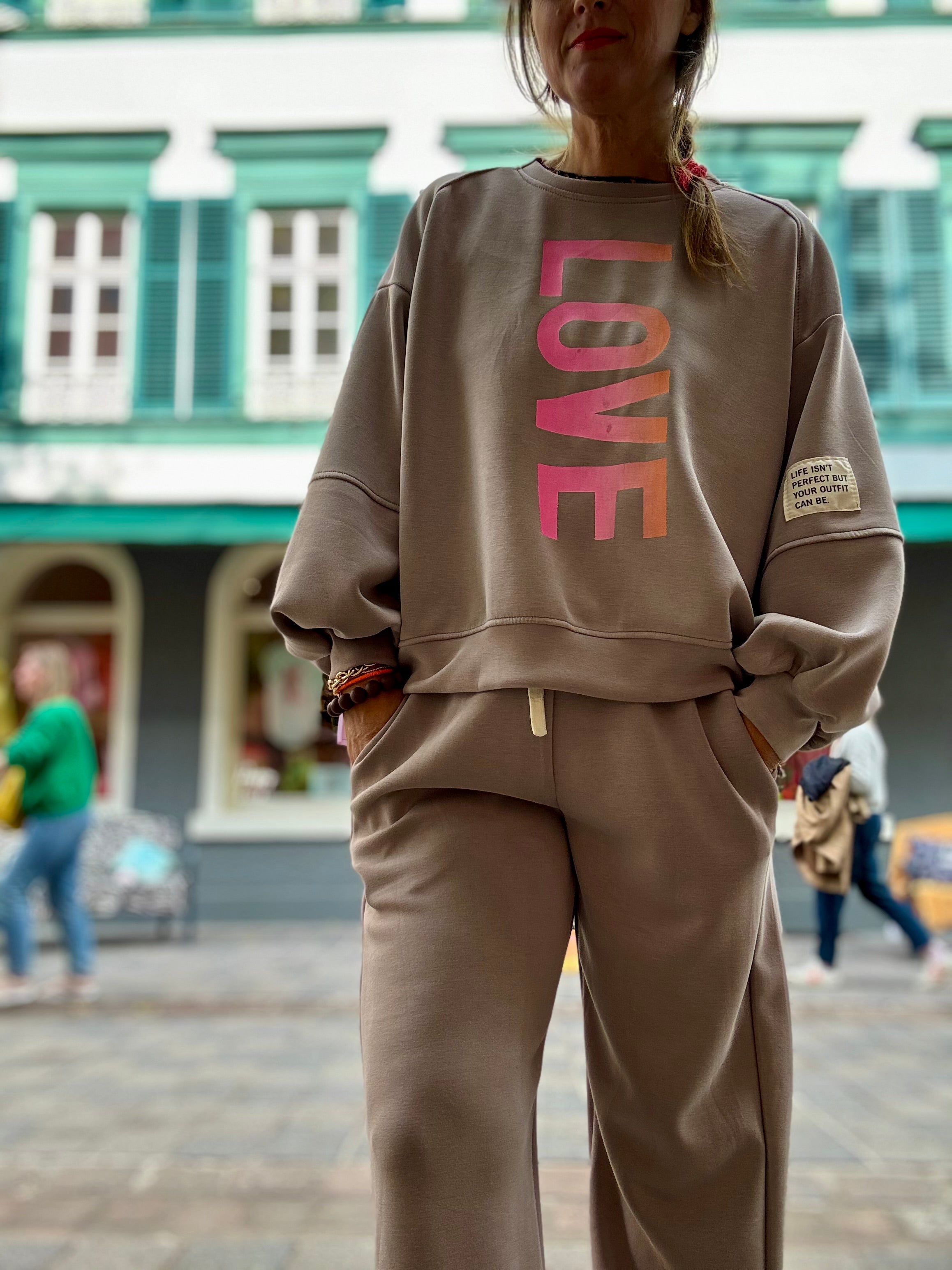 Statement Jogginganzug Jogger & Sweatshirt LOVE