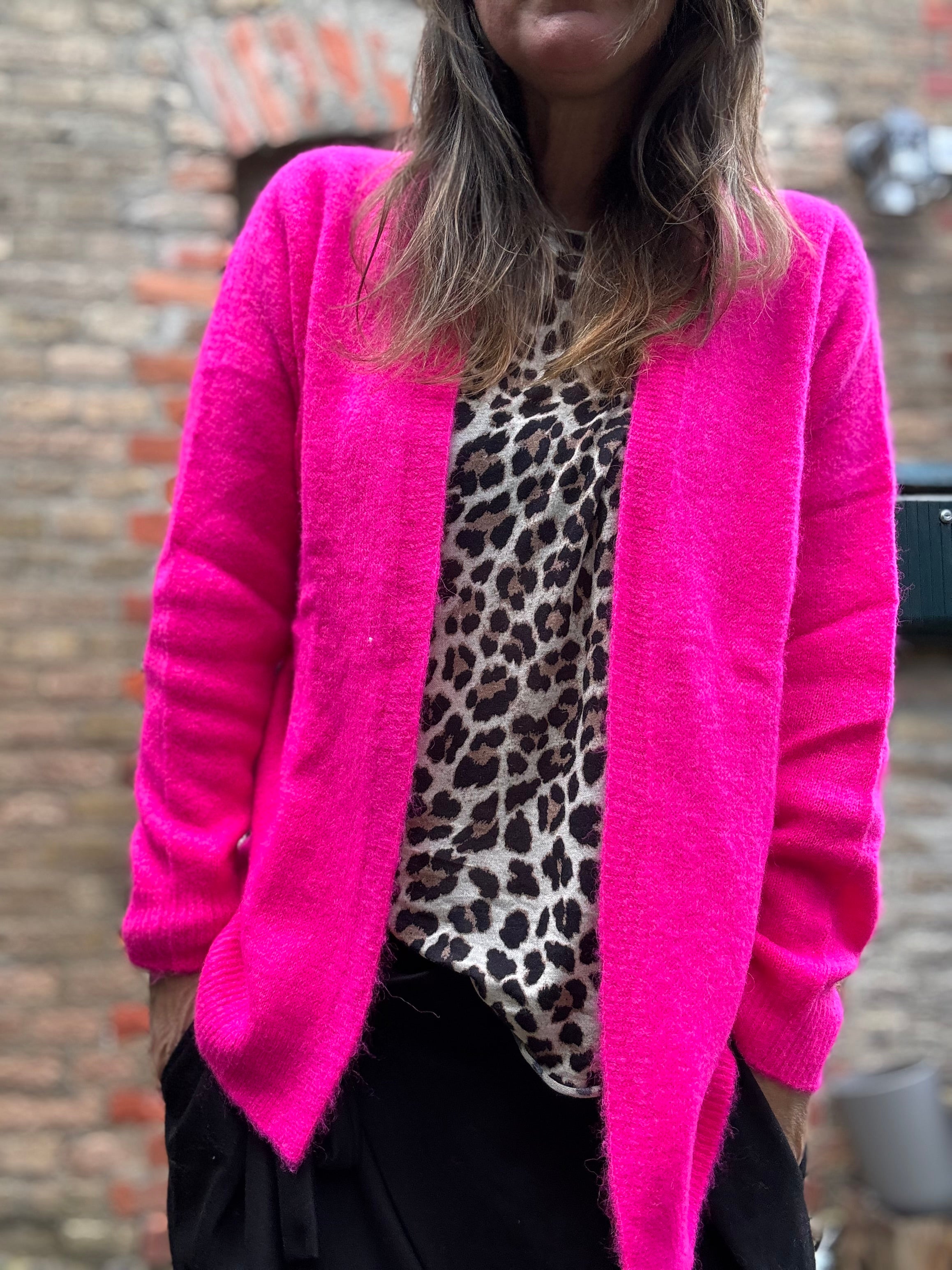 Cardigan Alpaca orange oder pink