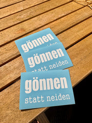 5x Aufkleber gönnen statt neiden
