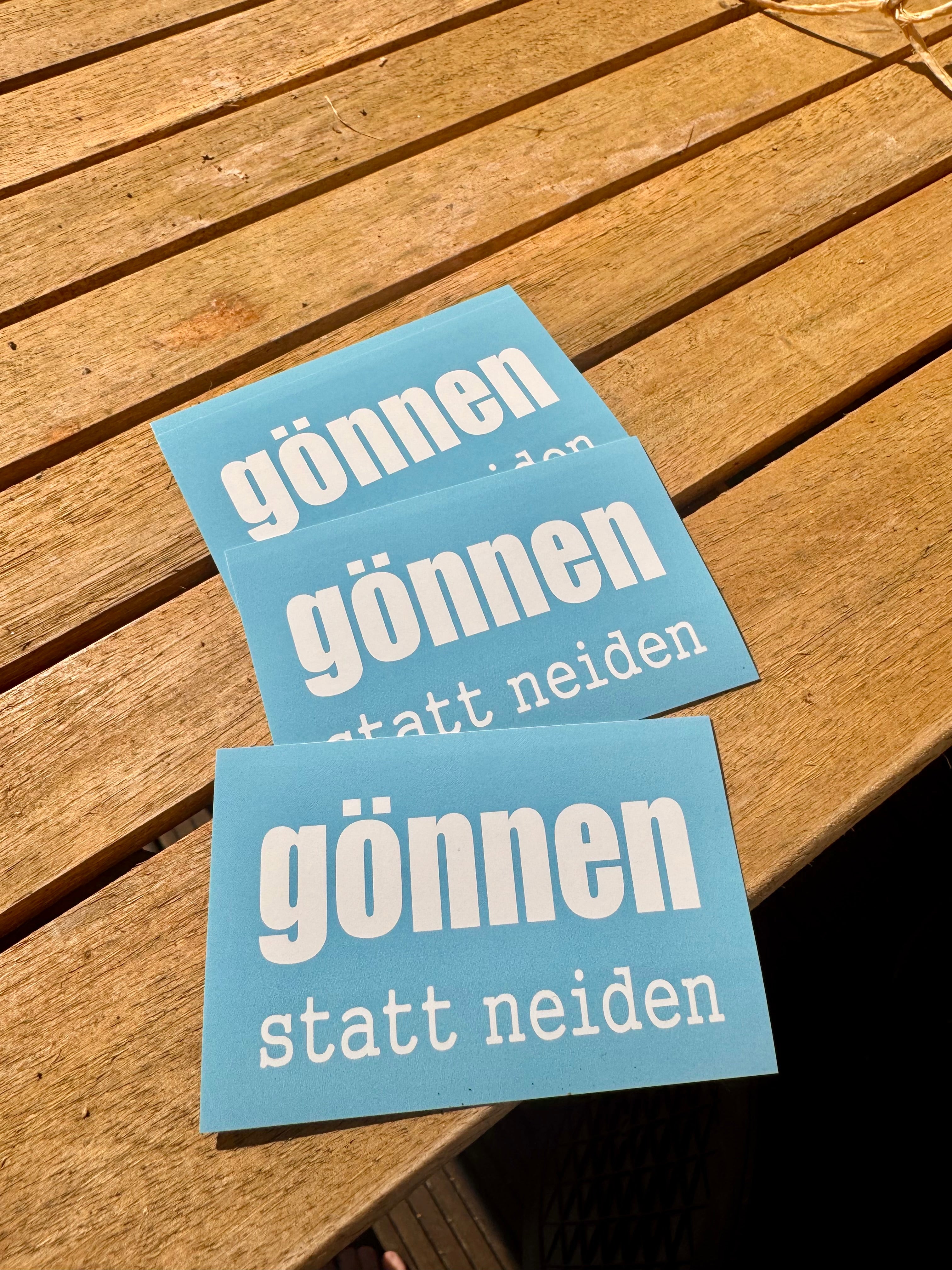 5x Aufkleber gönnen statt neiden