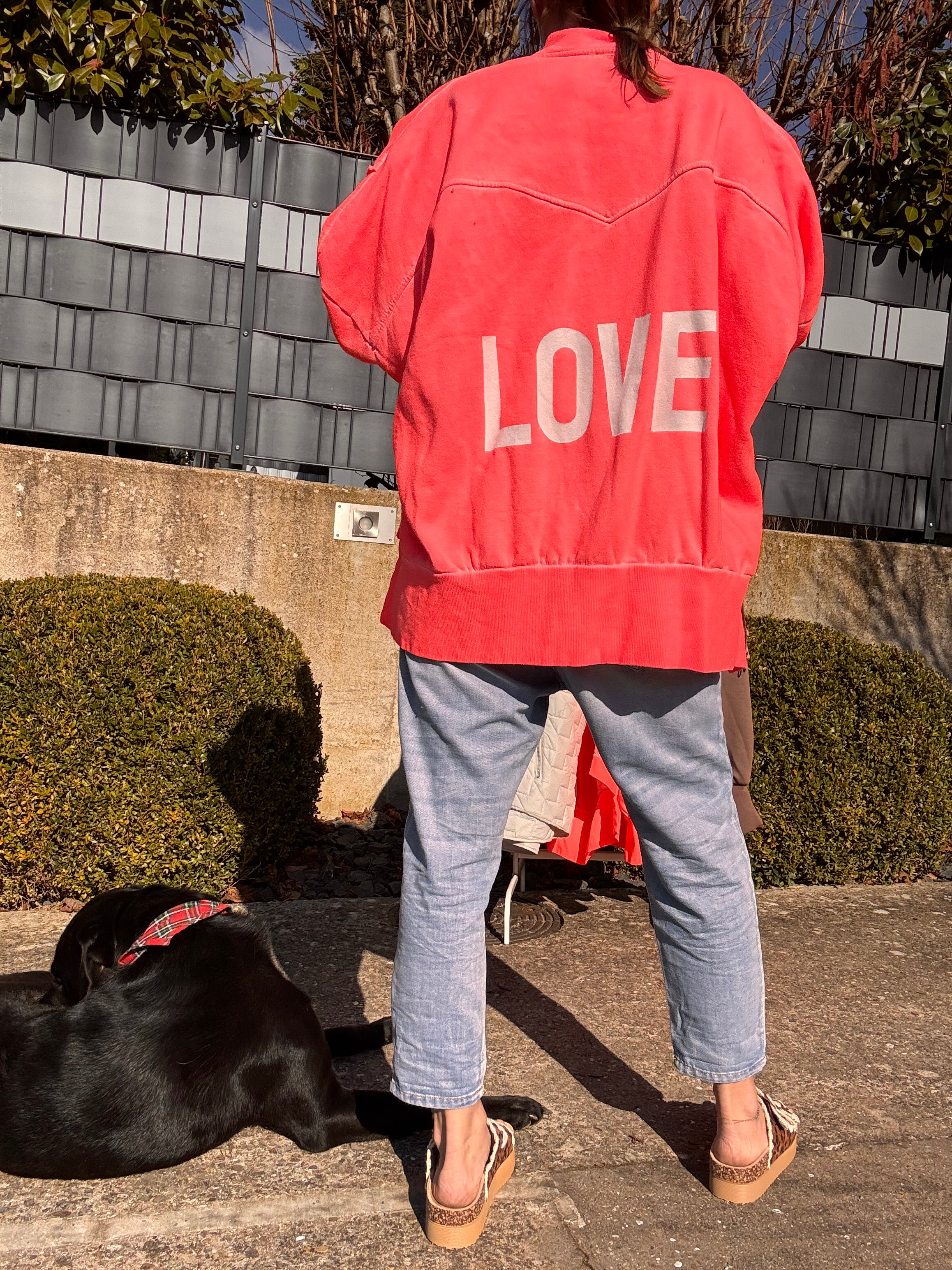 NEON Oversize Sweatjacke LOVE